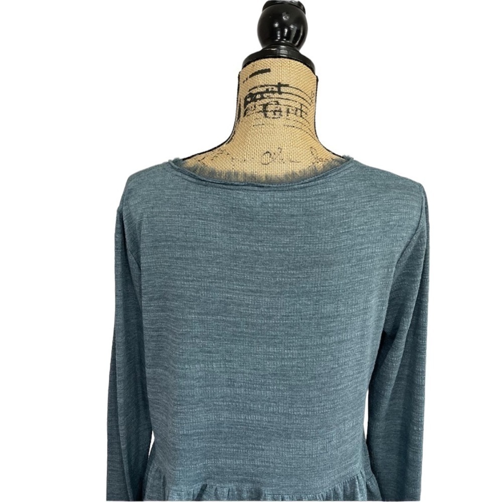 Anthropologie-deletta-ruffled BOHO Green Chic Blouse - Picture 11 of 12
